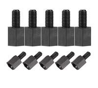 Sourcingmap M3x6mm+6mm Male-Female Hex Nylon PCB Motherboard Spacer Standoff for FPV Drone Quadcopter, Computer & Circuit Board Black 100pcs