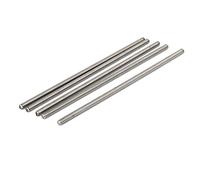 Sourcingmap M4 x 120mm 304 Stainless Steel Fully Threaded Rod Bar Studs Silver Tone 5 Pcs