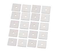 Sourcingmap M4 x 16mm Square Stainless Steel Flat Repair Plate Silver Tone 20pcs