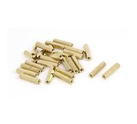 Sourcingmap M4 x 25mm Female Threaded Brass Hex Standoff Studs Spacer Nut 25pcs