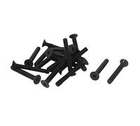 Sourcingmap M4 x 30mm Metric Hex Socket Countersunk Head Screw Bolts Black 20PCS