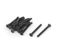 Sourcingmap M4 x 45mm Metric Hex Socket Countersunk Head Screw Bolts Black 20PCS