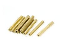 Sourcingmap M4 x 50mm Female Threaded Brass Hex Standoff Pillar Spacer Nut 10pcs