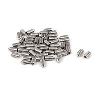 Sourcingmap M4 x 8mm 304 Stainless Steel Cone Point Hex Socket Grub Screw 50 Pcs