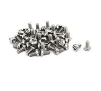 Sourcingmap M4 x 8mm 304 Stainless Steel Torx Security Pan Head Machine Screws 50PCS