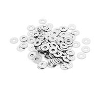 sourcingmap M4x12mmx1mm Stainless Steel Round Flat Washer for Bolt Screw 100Pcs