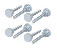sourcingmap M4x25mm Flat Knurled Head Fully Threaded Thumb Screws Bolts Fastener 8pcs