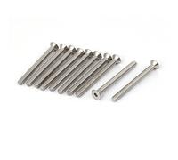 Sourcingmap M4x45mm Hex Socket Flat Head Countersunk Bolts Screw 10pcs