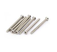 Sourcingmap M4x55mm 316 Stainless Steel Flat Head Hex Socket Cap Screws Silver Tone 8pcs