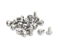Sourcingmap M4x8mm 304 Stainless Steel Button Head Torx Screws Bolts T20 Drive 20pcs