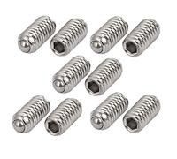 Sourcingmap M4x8mm 304 Stainless Steel Spring Hex Socket Ball Point Grub Set Screws 10pcs