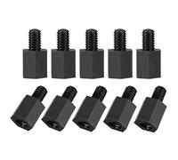 Sourcingmap M4x8mm+6mm Male-Female Hex Nylon PCB Motherboard Spacer Standoff for FPV Drone Quadcopter, Computer & Circuit Board Black 100pcs