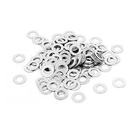 Sourcingmap M4x8mmx0.5mm Stainless Steel Round Flat Washer for Bolt Screw 100Pcs