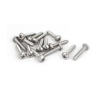 Sourcingmap M5.5x30mm 316 Stainless Steel Phillips Pan Head Self Tapping Screws Bolts 15pcs