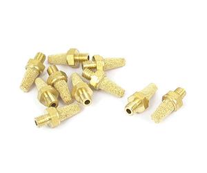 Sourcingmap M5 Thread Brass Pneumatic Air Exhaust Muffler Filter 10pcs