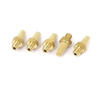 sourcingmap M5 Thread Brass Pneumatic Air Exhaust Muffler Filter 5pcs