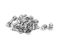 Sourcingmap M5 x 12mm 304 Stainless Steel Phillips Hex Head Bolts Nuts W Washers 15 Sets