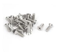 Sourcingmap M5 x 16mm Phillips Flat Head Countersunk Bolts Machine Screws 30pcs