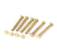 sourcingmap M5 x 45mm Brass Plated Scrapbooking Album Chicago Binding Screws Posts 6PCS