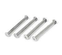 Sourcingmap M5 x 55mm Nickle Plated Metal Books Albums Binding Screws Posts 4PCS