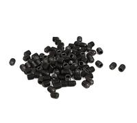 Sourcingmap M5 x 6mm 0.8mm Pitch Hex Socket Set Cap Point Grub Screws Black 100pcs