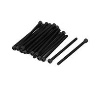 Sourcingmap M5 x 80mm Carbon Steel Full Thread Hex Socket Cap Head Screws Bolts 25 Pcs