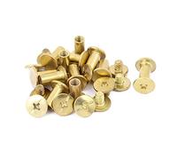 sourcingmap M5x10mm Binding Chicago Screw Post Brass Tone 12pcs for Photo Albums Scrapbook