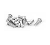 Sourcingmap M5x14mm Thread 316 Stainless Steel Button Head Hex Socket Cap Screw Bolt 10pcs