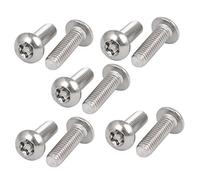Sourcingmap M5x16mm 304 Stainless Steel Button Head Torx Security Tamper Proof Screws 10pcs