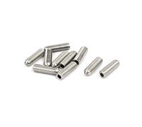 Sourcingmap M5x16mm 304 Stainless Steel Spring Hex Socket Ball Point Grub Set Screws 10pcs