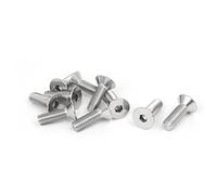 sourcingmap M5x16mm 316 Stainless Steel Countersunk Flat Head Hex Socket Cap Screw 10pcs