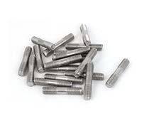 Sourcingmap M5x25mm 304 Stainless Steel Double Ended Thread Tight Adjustable Push Rod Stud 20pcs