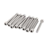 Sourcingmap M5x40mm Thread 304 Stainless Steel Hex Socket Head Cap Screw Bolt DIN912 15pcs