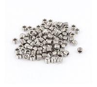Sourcingmap M5x4mm Metric Stainless Steel Hex Socket Set Cup Point Grub Screws Silver Tone for Towel Rack Door Knob 100pcs