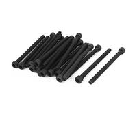 Sourcingmap M5x70mm Hex Bolt Socket Head Cap Machine Screws Fasteners Black 20pcs