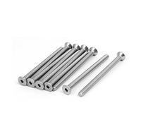 Sourcingmap M5x75mm 304 Stainless Steel Flat Head Hex Socket Screws Fastener DIN7991 10pcs