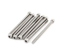 Sourcingmap M5x80mm Thread 304 Stainless Steel Hex Socket Head Cap Screw Bolt DIN912 10pcs