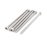 Sourcingmap M5x90mm Thread 304 Stainless Steel Hex Socket Head Cap Screw Bolt DIN912 6pcs