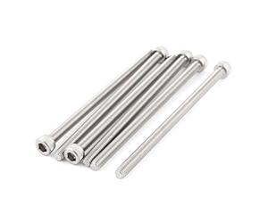 Sourcingmap M5x90mm Thread 304 Stainless Steel Hex Socket Head Cap Screw Bolt DIN912 6pcs
