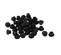 sourcingmap M6 6mm Dia Flush Type Wiring Plastic Hole Plug Caps Black 40 Pcs