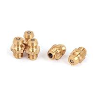 sourcingmap M6 Male Thread 1mm Pitch Straight Type Brass Grease Nipple 5Pcs