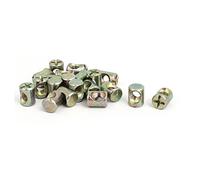 Sourcingmap M6 x 12mm Cross Dowel Slotted Barrel Nuts 20PCS for Furniture Chair
