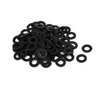 Sourcingmap M6 x 12mm x 1.2mm Nylon Flat Insulating Washers Gaskets Spacers Fastener for Faucet Pipe Water Hose Black 100PCS