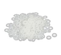 sourcingmap M6 x 12mm x 1.2mm Nylon Flat Pads Insulating Washers Spacers Gaskets Fastener Grey White 400PCS