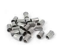Sourcingmap M6 x 14mm Stripe Countersunk Head Blind Rivet Nut Insert Nutsert 20PCS