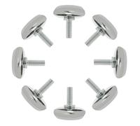 Sourcingmap M6 x 15 x 30mm Screw on Furniture Glide Leveling Feet Floor Protector Adjustable Leveler for Cabinet Machine Leg 8 Pack