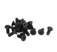 Sourcingmap M6 x 16mm Metric Hex Socket Countersunk Head Screw Bolts Black 20PCS