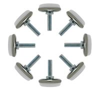 Sourcingmap M6 x 20 x 30 Screw on Furniture Glide Leveling Feet Protector Floor Adjustable Leveler for Table Chair Desk Leg 8 Pack