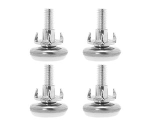 Sourcingmap M6 x 20 x 30mm Screw on Furniture Glide Leveling Feet Adjustable Leveler with T-Nuts for Table Leg 4pcs