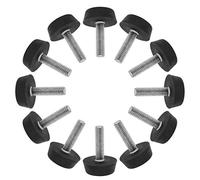 sourcingmap M6 x 22 x 22mm Furniture Glide Leveling Feet Adjustable Leveler Floor Protector for Table Desk Leg 12 Pack